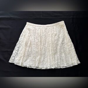 Allen B. Cream Lace Skater Skirt Women’s Size 10 NWOT